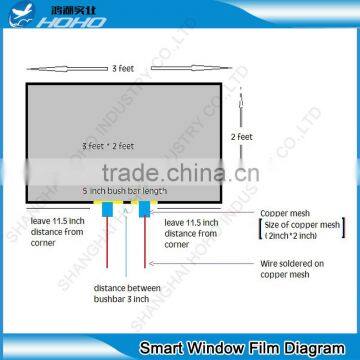 High performance switchable smart glass prices with factory price