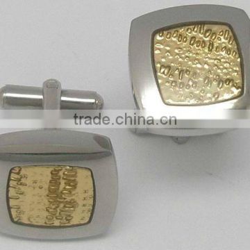 fashion 316 stainless steel cufflink with copper A111-T