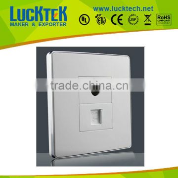 86*86mm integrated wall plate TV+ Telephone RJ11