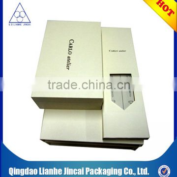 white packaging box with printed logo