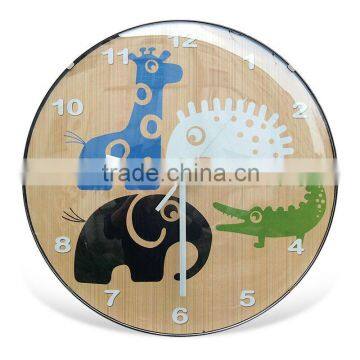 12 inch plastic animal image designer wall clock