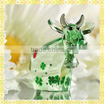 Hot Sale Facet Crystal Cow Gifts For Desktop Centerpieces