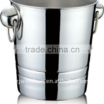 stainless steel ice bucket with handle