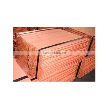 High purity copper cathodes 99.99%