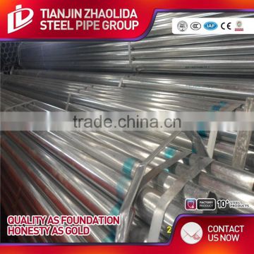 ASTM A53 GR A B ERW hot selling pre galvanized round pipe with low price