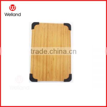 professional bamboo wood cutting board with nonskid tabs