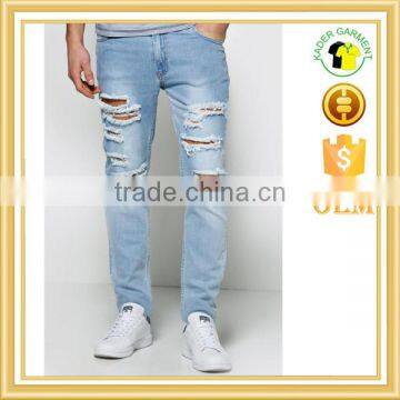 2016 mens slim wash jeans good quality typical skinny distressed jeans