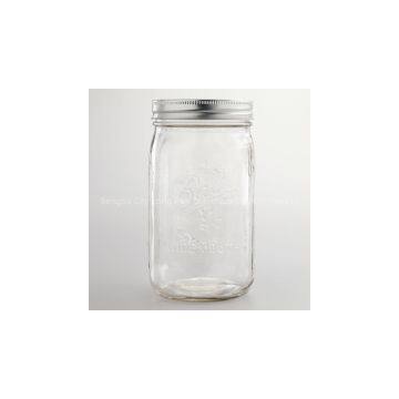 LongRun 16oz Ball Pint Mason Jars with Metal Lid Hot Sale Glass Glass with OEM Design