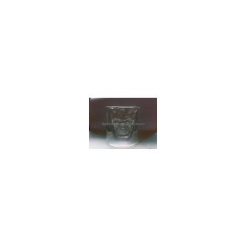 Glass-Skull, shotglass, two piece glass, glass 121  Keychain Business Co.,LTD