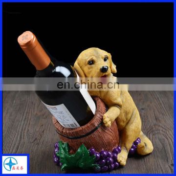 home decoration dog resin wine rack