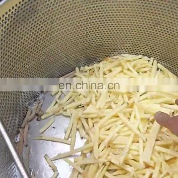 Small Scale Semi Automatic Fryer Home Use Sweet Frozen French Fries Production Line Finger Potato Chips Making Machine