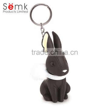 Wholesale china pvc silicone material key ring best custom made key chain