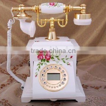 antique style wooden crafts telephone