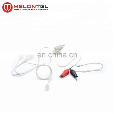 MT-2154 2 pin test cable RJ11 plug telecom test cable with alligator clip