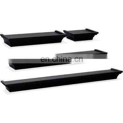 Retro Black Floating Wall Shelves for Bedroom Living Room Bathroom Kitchen