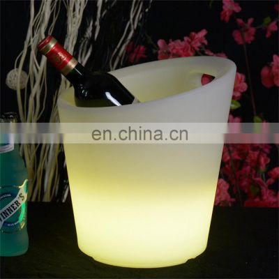 Waterproof Champagne Large Capacity Champagne Wine Drinks Beer plastic glowing led illuminated ice bucket for party