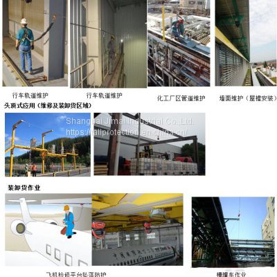 Horizontal lifeline system (roof, loading and unloading, crane, chemical)