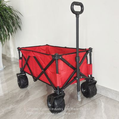 Hot Sale Folding Wagon Utility Beach Cart Outdoor Camping Wagon Collapsible Hand Trolley