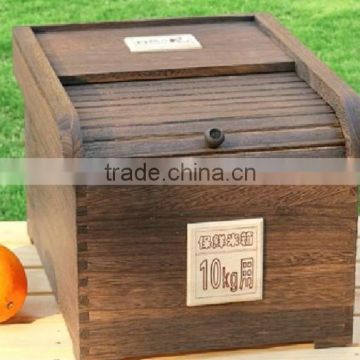 Homemade 10kg wooden box for rice