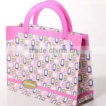 custom logo handbag shape paper gift bag wholesaling 2014