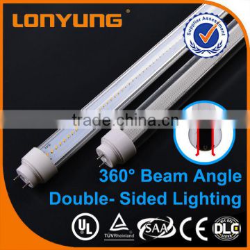T10 double-side cover ce/rohs/Lvd/Emc high lumen designer led T8 22w t8 fast black light t8 tube 24w