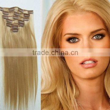 hot selling high quality & cheap virgin wholesale hair extensions clips on and off