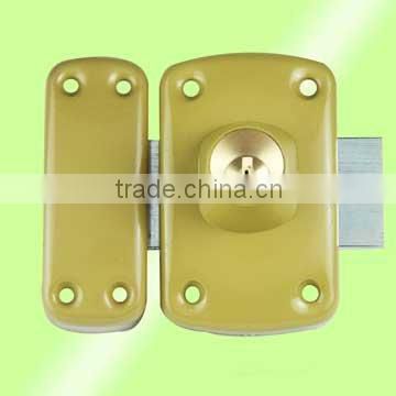 Rim lock with high knob inside