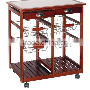 brown colour dining rooom serving cart