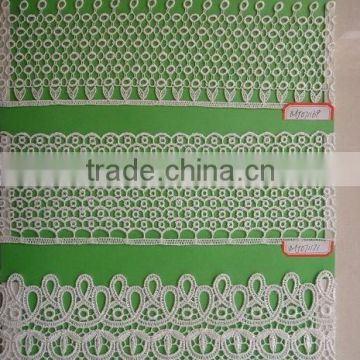 Best water soluble lace trim from chemical lace manufature in surat