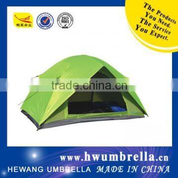 outdoor tent green color waterproof popular for travel pop up tent double layer