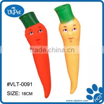plastic carrot toy/vinyl toys carrot/pet vegetable toy