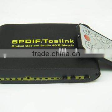 spdif toslink digital optical audio 4x2 matrix consumer electronic