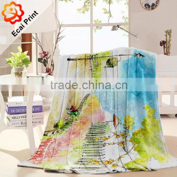 High quality good sublimated custom made polyester blanket