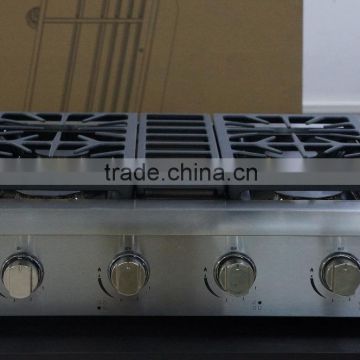 High quality 4 burner heavy duty gas range stainless steel gas cooking wok range