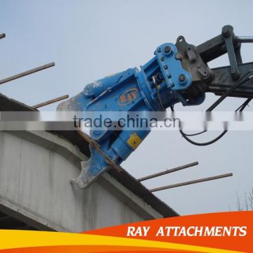 Concrete crusher, demolition pulverizer, hydraulic shear for all excavators