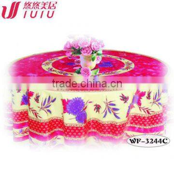 The biggest manufacturer of pvc table cloth, elegant wedding table cloths, TZ-2845U