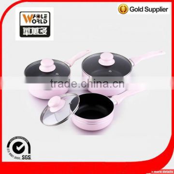 Aluminum nonstick stock pot kitchen cookware sets with glass lid