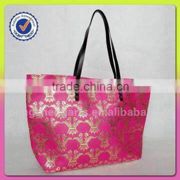 cheap paper straw bag with polyester handbags