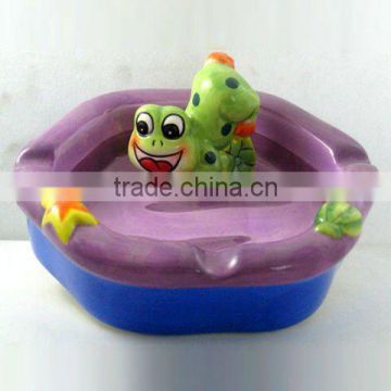 Hand-painted Ceramic Ashtray -Frog