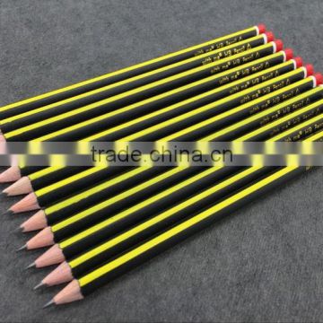 HB Triangular wooden Striped Pencil