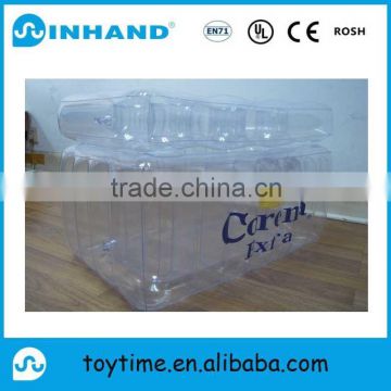 cusomised pvc transparent inflatable beer cooler/ inflatable cooler beer ice bucket inflatable