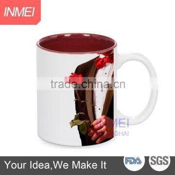 color inside cups, inner color mug, Maroon