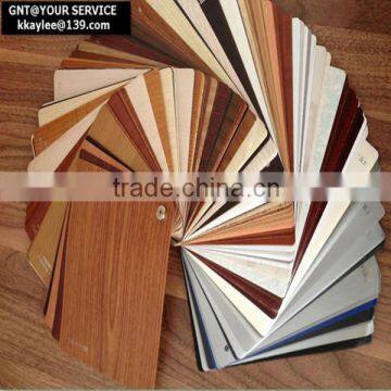 PVC film laminated on the plywood