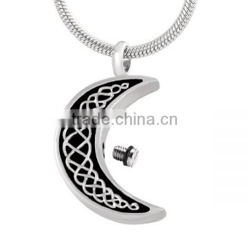 SRP8226 China Supplier Stainless Steel Cremation Jewelry Celtic Vintage Style Vival Moon Pendant