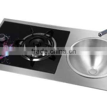 RV Stainless Steel One Burner Gas Stove Integrated With Sink GR-213