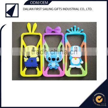 2015 new design cute 3D rubber cartoon silica phone case cover