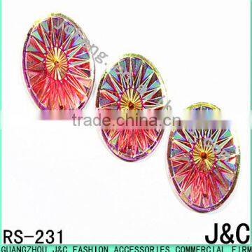 20*30 colorful new design egg oval shape resin stone