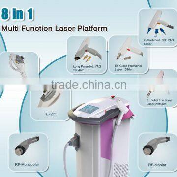 Multifunction Laser Beauty Machine 8 In 1 Bikini Hair Removal Laser Platform E Light Ipl Rf Beauty Equipment Face Lifting