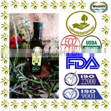 Flavored Tunisian Olive Oil with Herbs. Premium Quality Olive Oil. 100% Olive Oil with Herbs in Glass Bottle 250 ml.