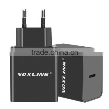 VOXLINK 15W 5V 3A quick USB type c charger adapter with EU plug